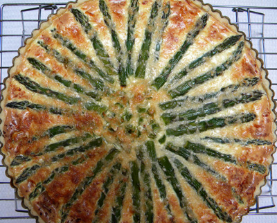 finished-tart asparagus bicycle tart