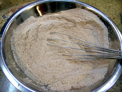 dry ingredients after whisking to blend