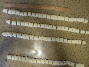 1 inch pieces 1 inch pieces