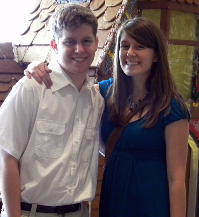 Marissa with her brother, Connor, at her birthday brunch