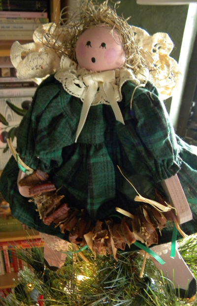 Kitchen Christmas Tree angel topper
