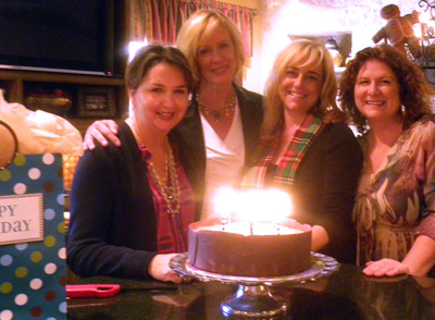 we're friends and we're neighbors! Lori, Ronnie, Amy, and me