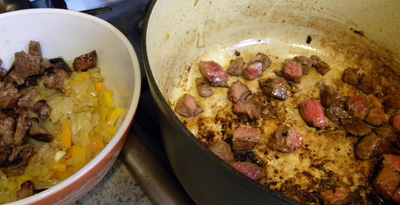 meat browning