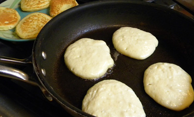 pancakes cooking