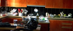cluttered counters