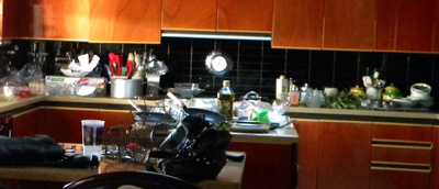 cluttered counters