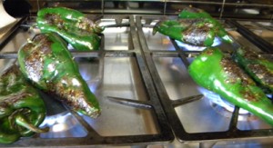 roasting poblanos