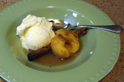 grilled cinnamon peaches