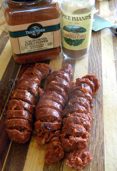 sliced chorizo bonita