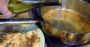 deglaze pan