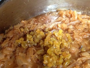 add raisins and balsamic