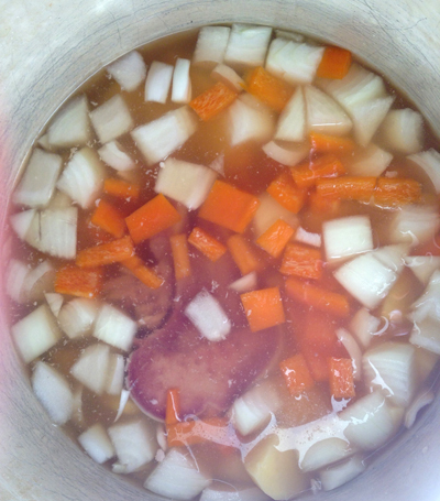 broth and raw