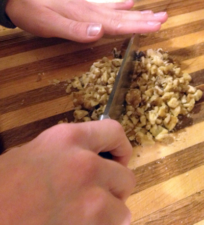 chop walnuts