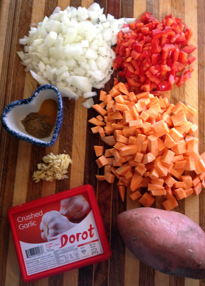 lentil stew ingredients